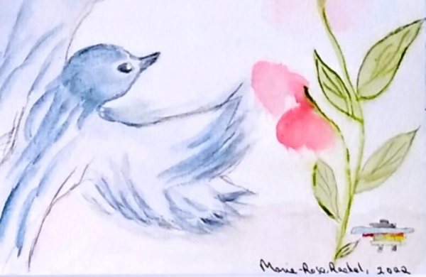 Aquarelle sur papier carte