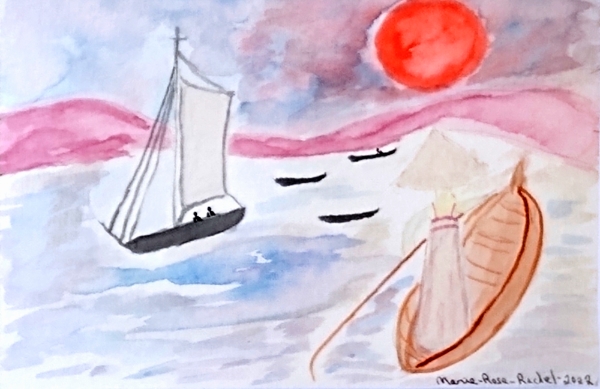 Aquarelle sur papier carte