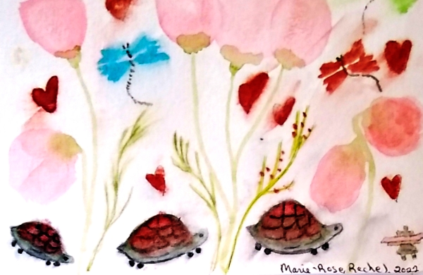Aquarelle sur papier carte