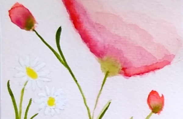 Aquarelle sur papier carte