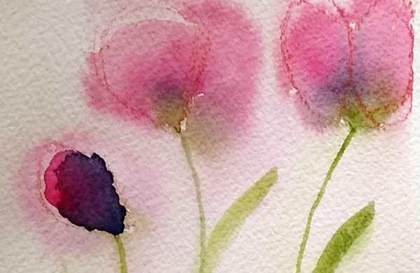 Aquarelle sur papier carte