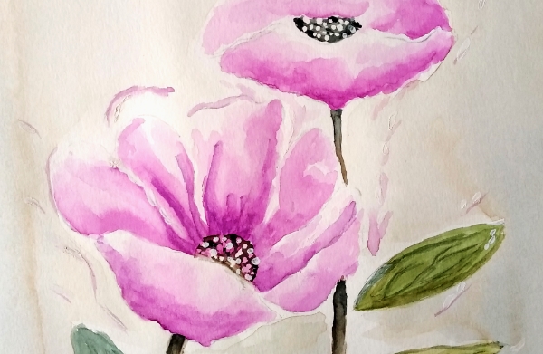 Aquarelle sur papier carte