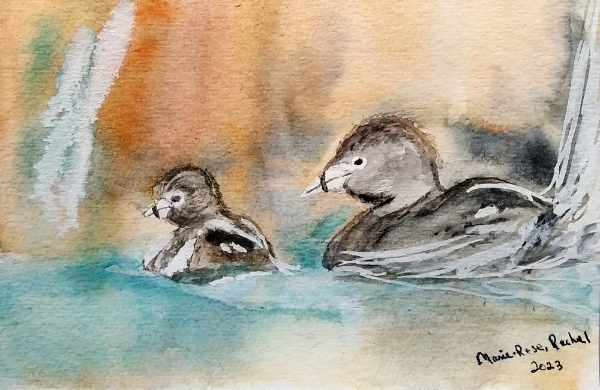 Aquarelle sur papier carte