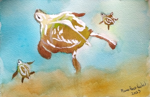 Aquarelle sur papier carte