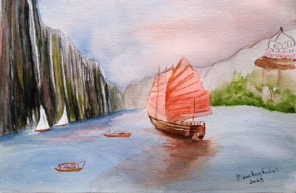 Aquarelle sur papier carte