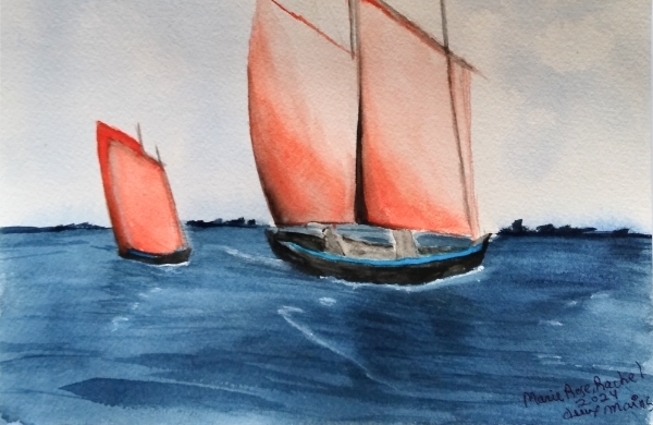 Aquarelle sur papier carte