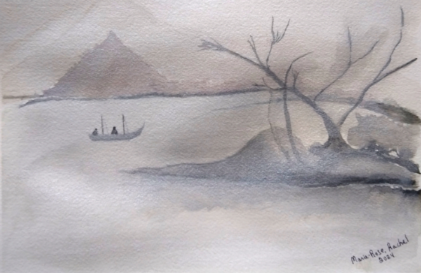 Aquarelle sur papier carte
