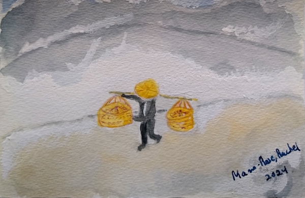 Aquarelle sur papier carte