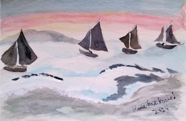 Aquarelle sur papier carte
