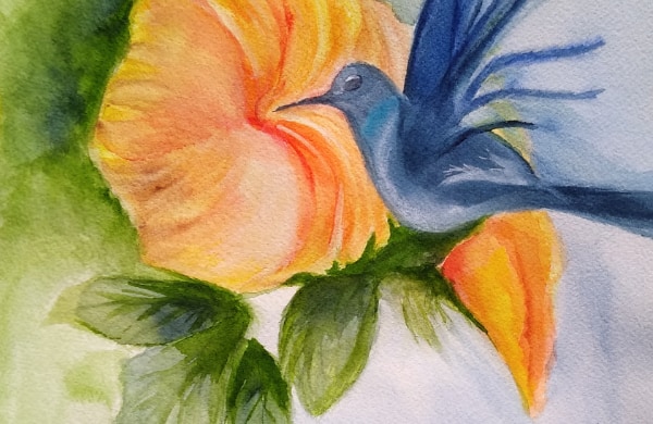 Aquarelle sur papier carte