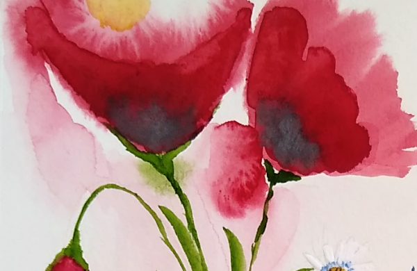 Aquarelle sur papier carte