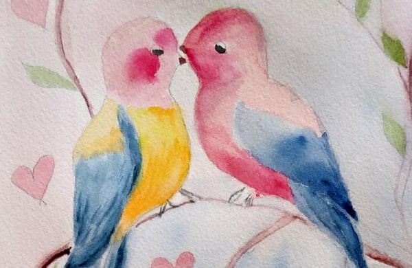 Aquarelle sur papier carte
