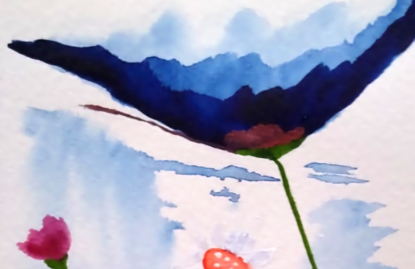 Aquarelle sur papier carte